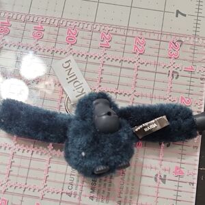 Kipling Navy Plush Monkey Keychain